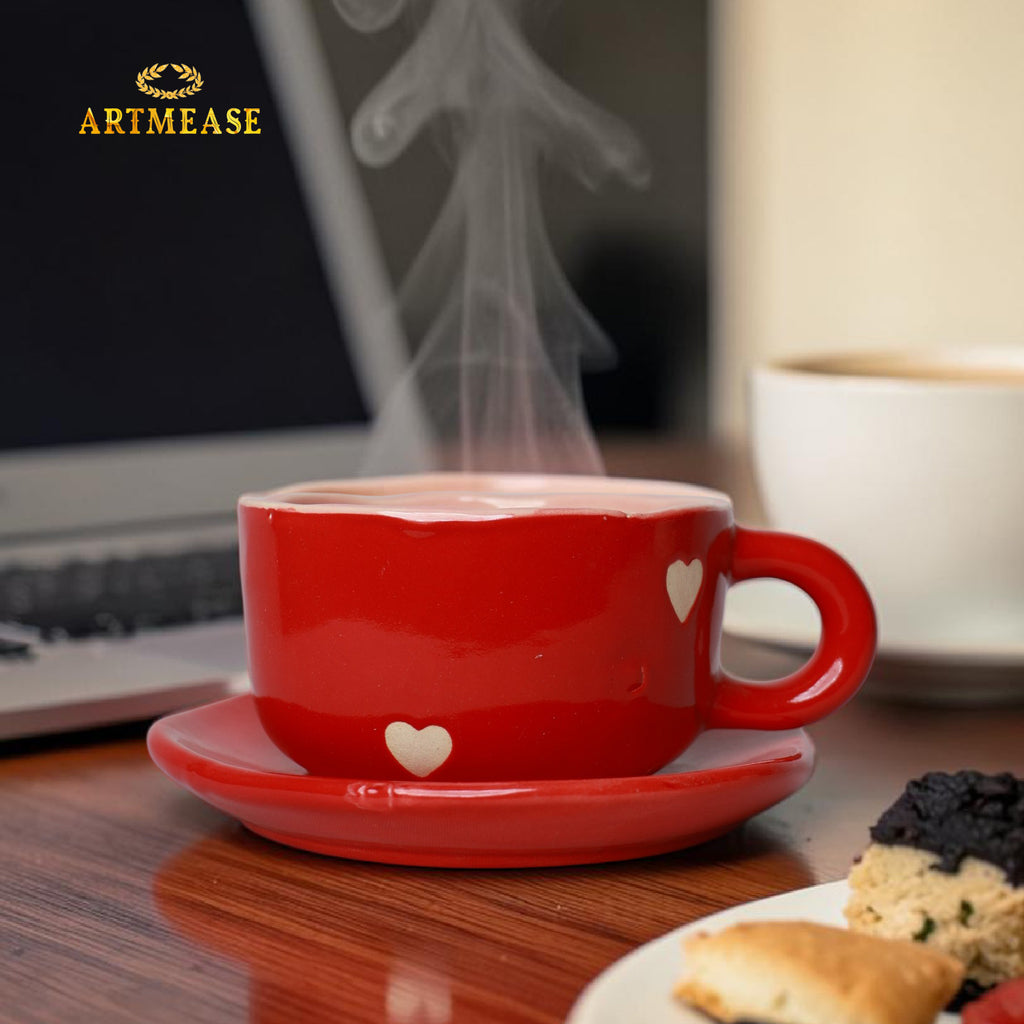 Love you a Latte Cup and Saucer Set