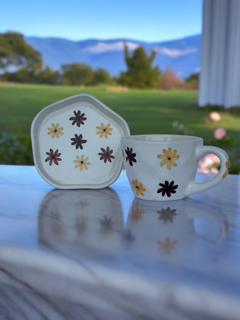 Floral Cup Saucer Set