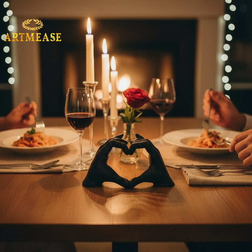 Heart Hands Sculpture