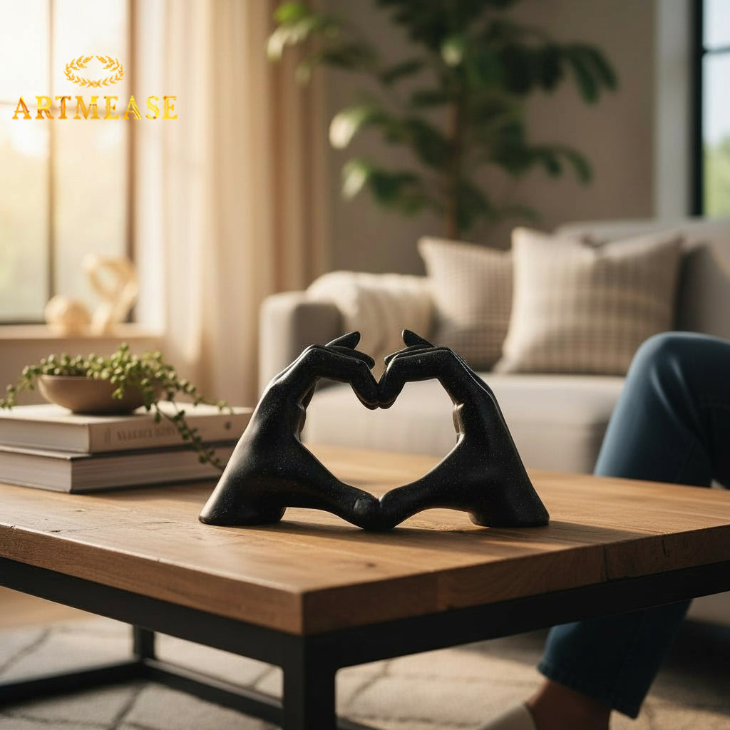 Heart Hands Sculpture
