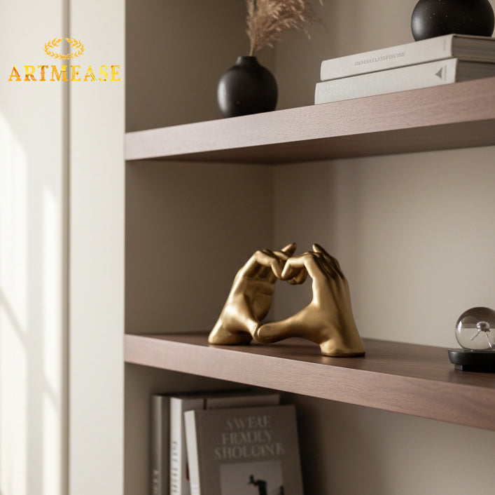 Heart Hands Sculpture