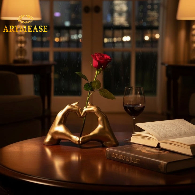 Heart Hands Sculpture