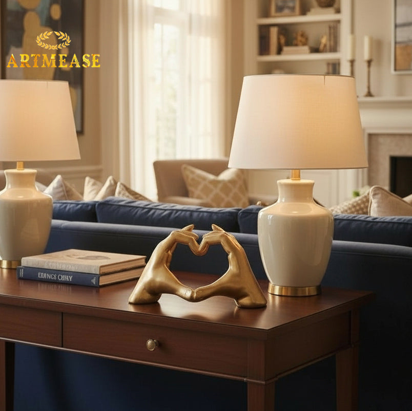 Heart Hands Sculpture