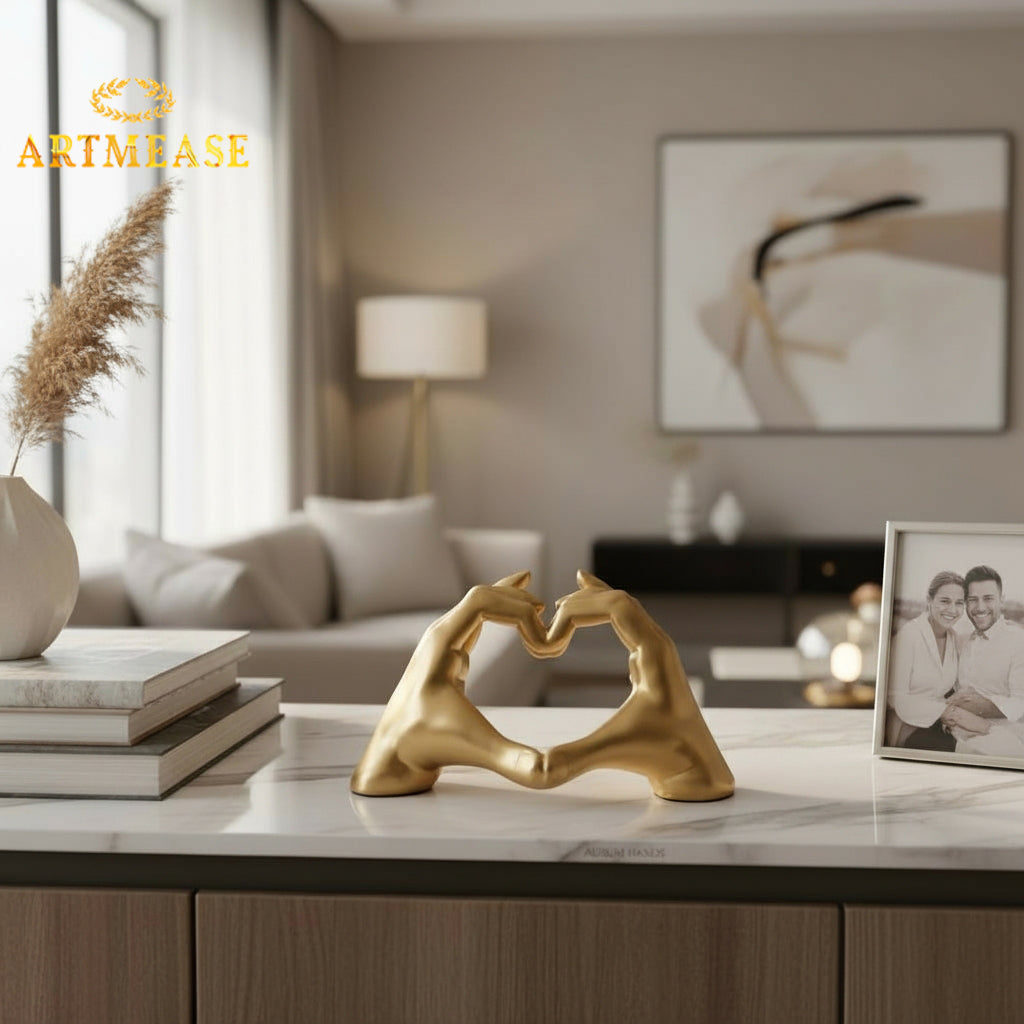 Heart Hands Sculpture