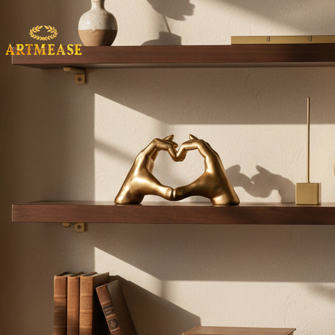 Heart Hands Sculpture