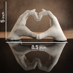 Heart Hands Sculpture