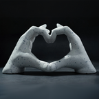 Heart Hands Sculpture
