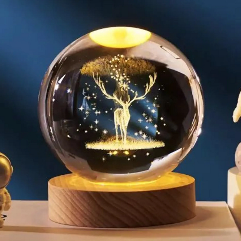 Artmease Deer Crystal Globe Light