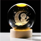 Artmease Astronaut Moon Crystal Night Light