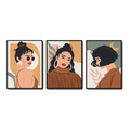 Abstract Women Photo Frame Set of 3