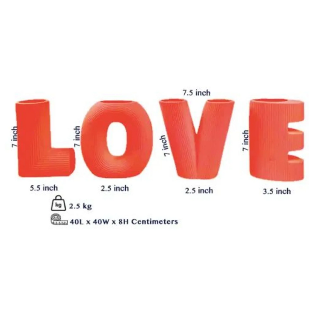 Love Vase Set Of 4