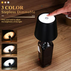 Rechargeable Wine Bottle Lamp - Touch Control LED Table Light"