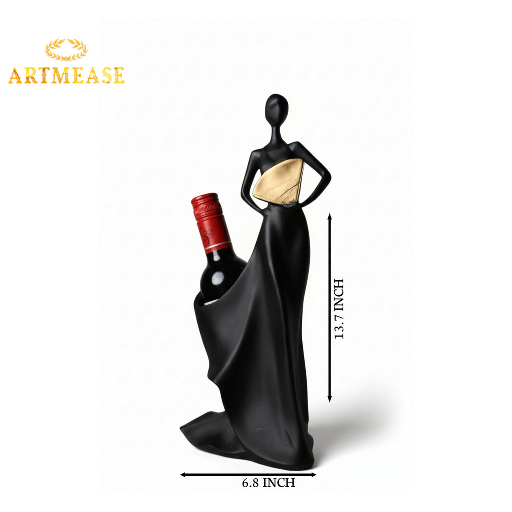 The Perfect Pour Gift Set – Lady Wine Holder & Wine Flute Glasses set of 2