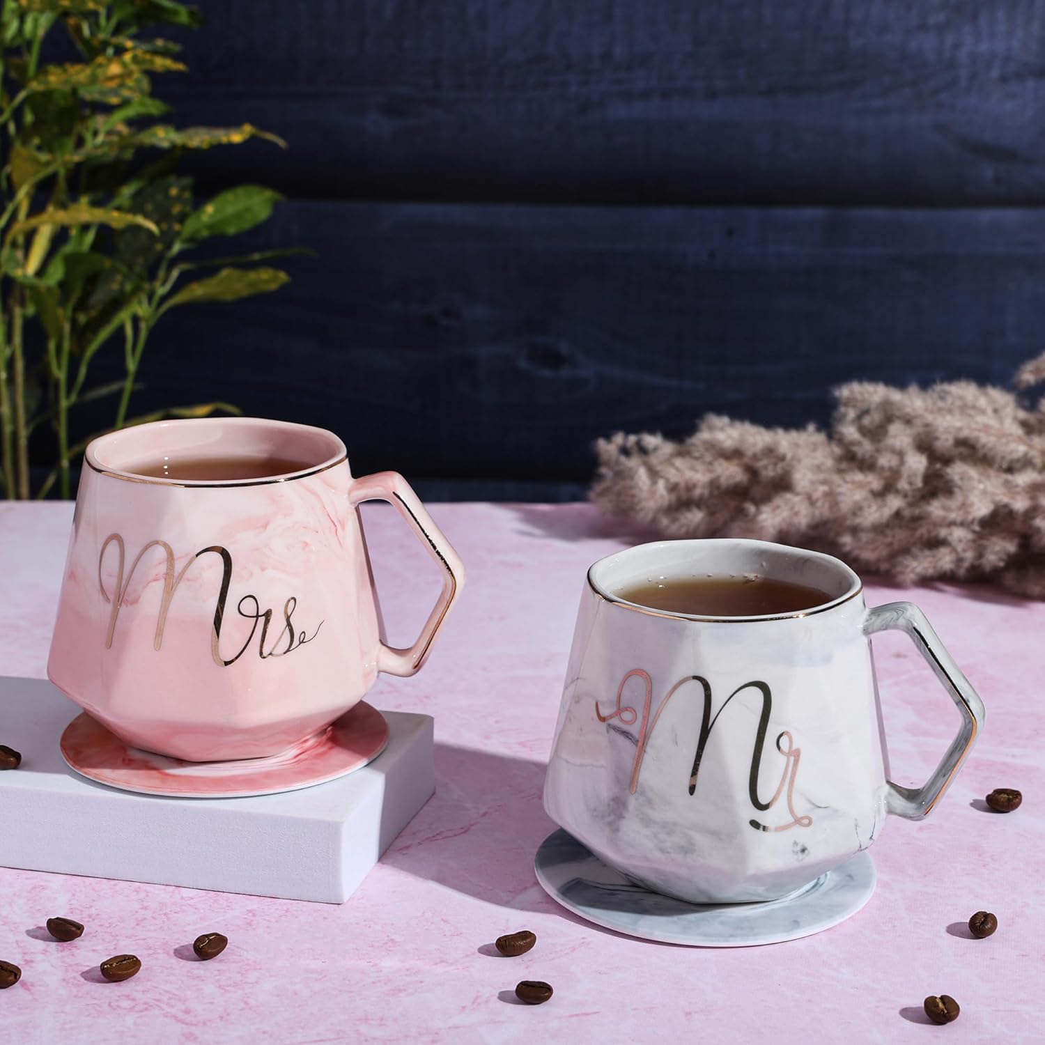 Mr. & Mrs. Couple Cup Set (330 ml, Pack of 2)