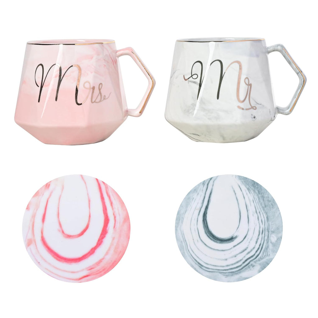 Mr. & Mrs. Couple Cup Set (330 ml, Pack of 2)