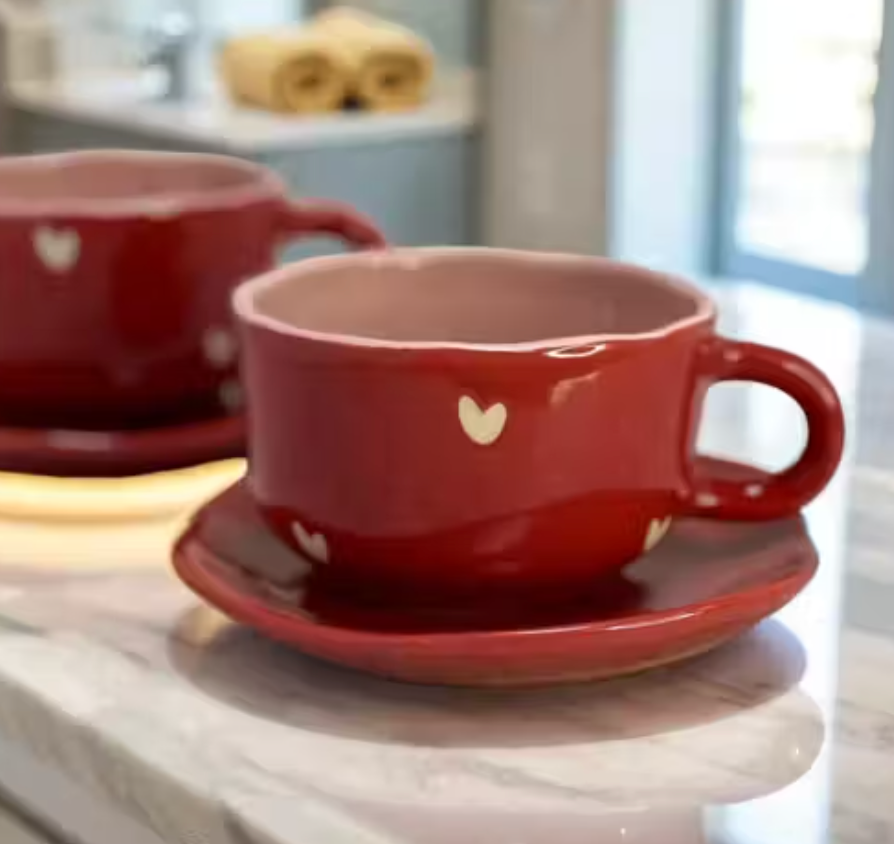 Love you a Latte Cup and Saucer Set