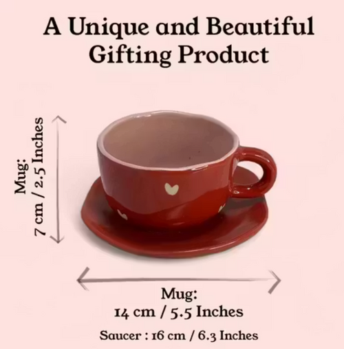 Love you a Latte Cup and Saucer Set