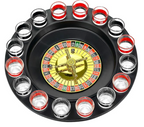 Artmease Shot Glass Roulette Drinking Game Set with Spinning Wheel, 2 Balls and 16 Shot Glasses - Casino Adult Party Games