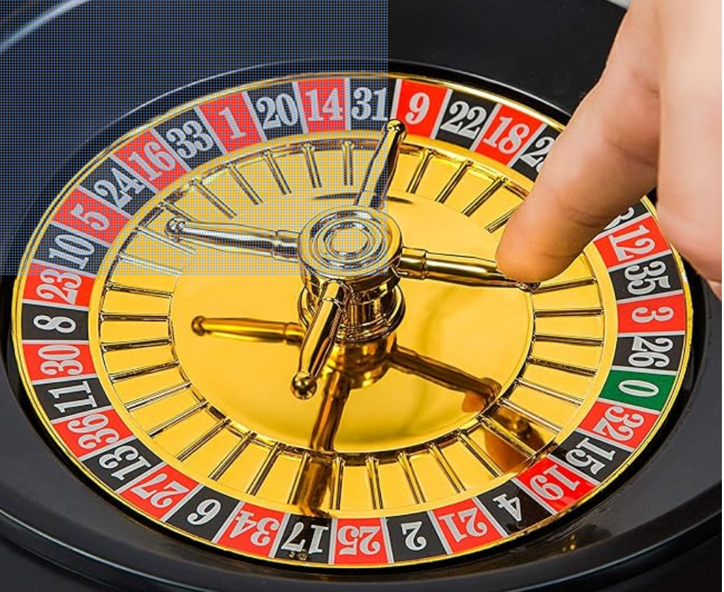 Artmease Shot Glass Roulette Drinking Game Set with Spinning Wheel, 2 Balls and 16 Shot Glasses - Casino Adult Party Games