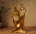 The Perfect Pour Gift Set – Lady Wine Holder (Gold)  & Wine Flute Glasses set of 2