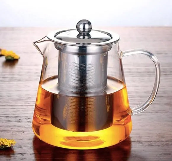 Tea Pot Cum Strainer – Glass