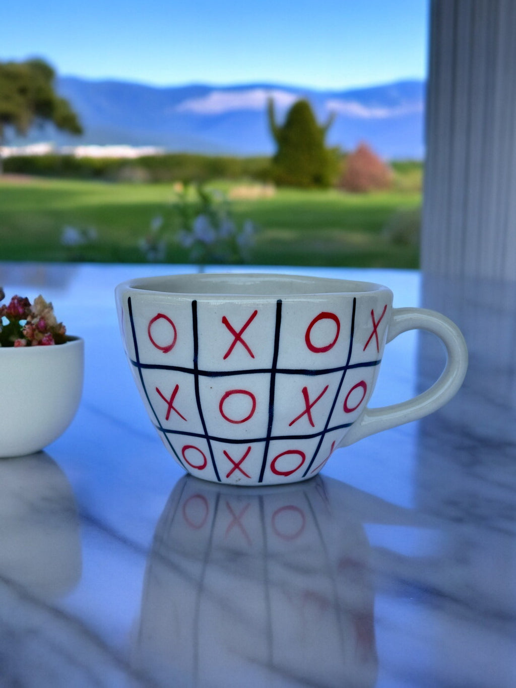 XOXO Coffee Mug (Floral Cup & Saucer)