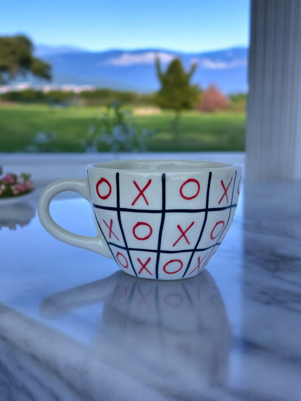 XOXO Coffee Mug (Floral Cup & Saucer)