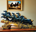 Seven Running Horses Figurine