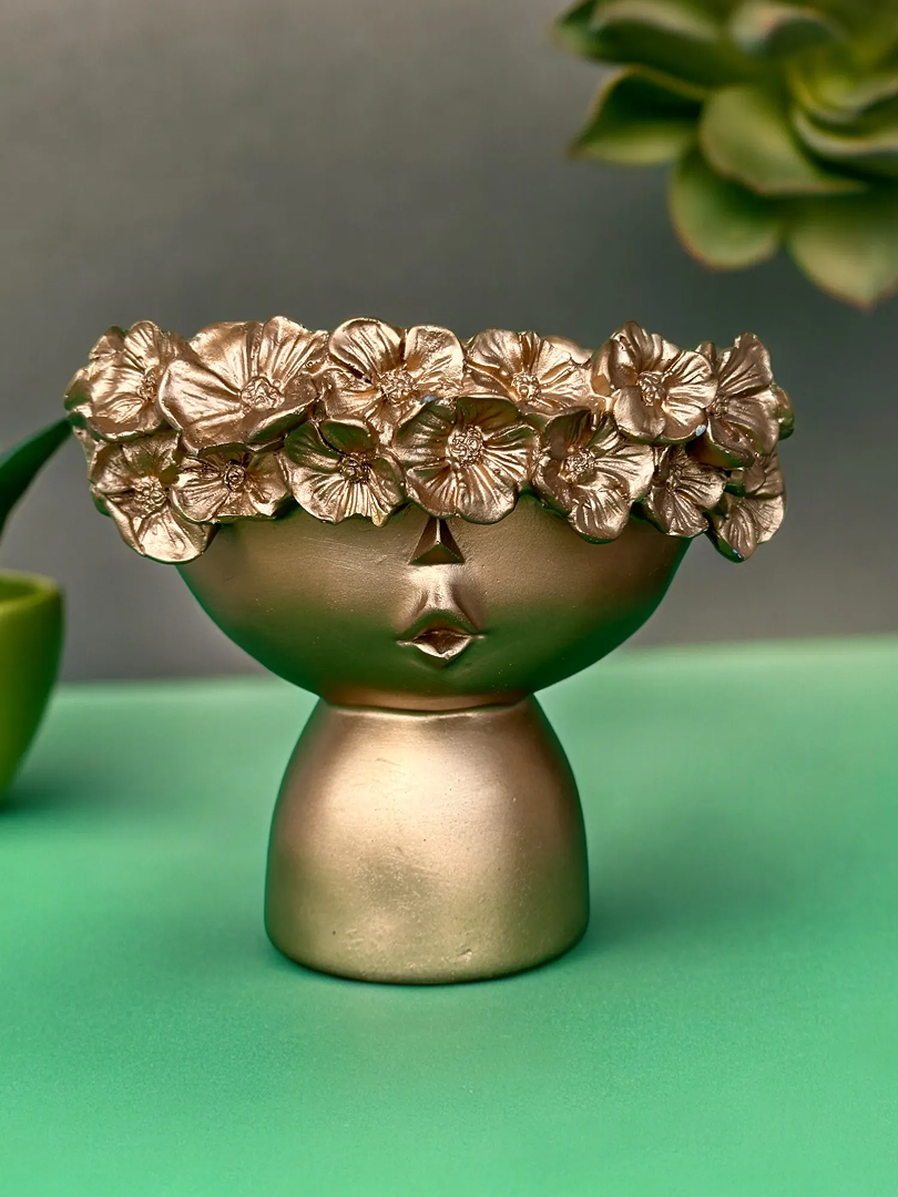 Golden Girl Ceramic Vase
