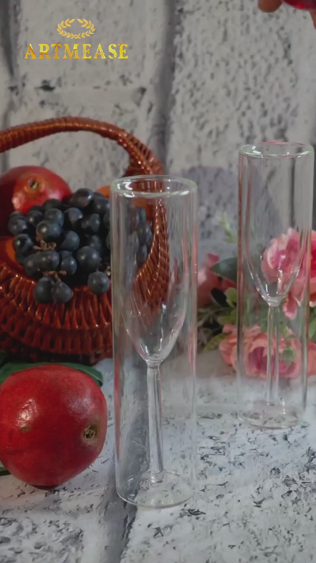 The Perfect Pour Gift Set – Lady Wine Holder & Wine Flute Glasses set of 2